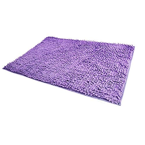 RoomDiary Non Slip Absorbent Bath Mat Bathroom Shower Rugs Carpet Machine Washable-Lilac, 20 x 32 Inches