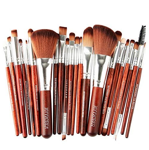 Kaputar 1-22PCS Pro Makeup Brushes Set Foundation Blush Face Powder Eye Shadow Brush CA | Model MKPBRSH - 270 | 22PCS Silver