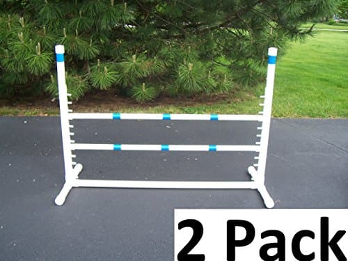 2 Pack of Agility Gear Fixed Base Competition Jumps ( with Two 48" Jump Bars on each Jump )