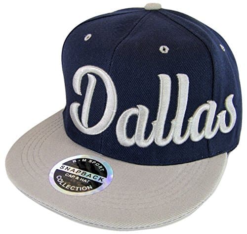 Dallas Men's Offset Cursive Script Adjustable Snapback Baseball Cap