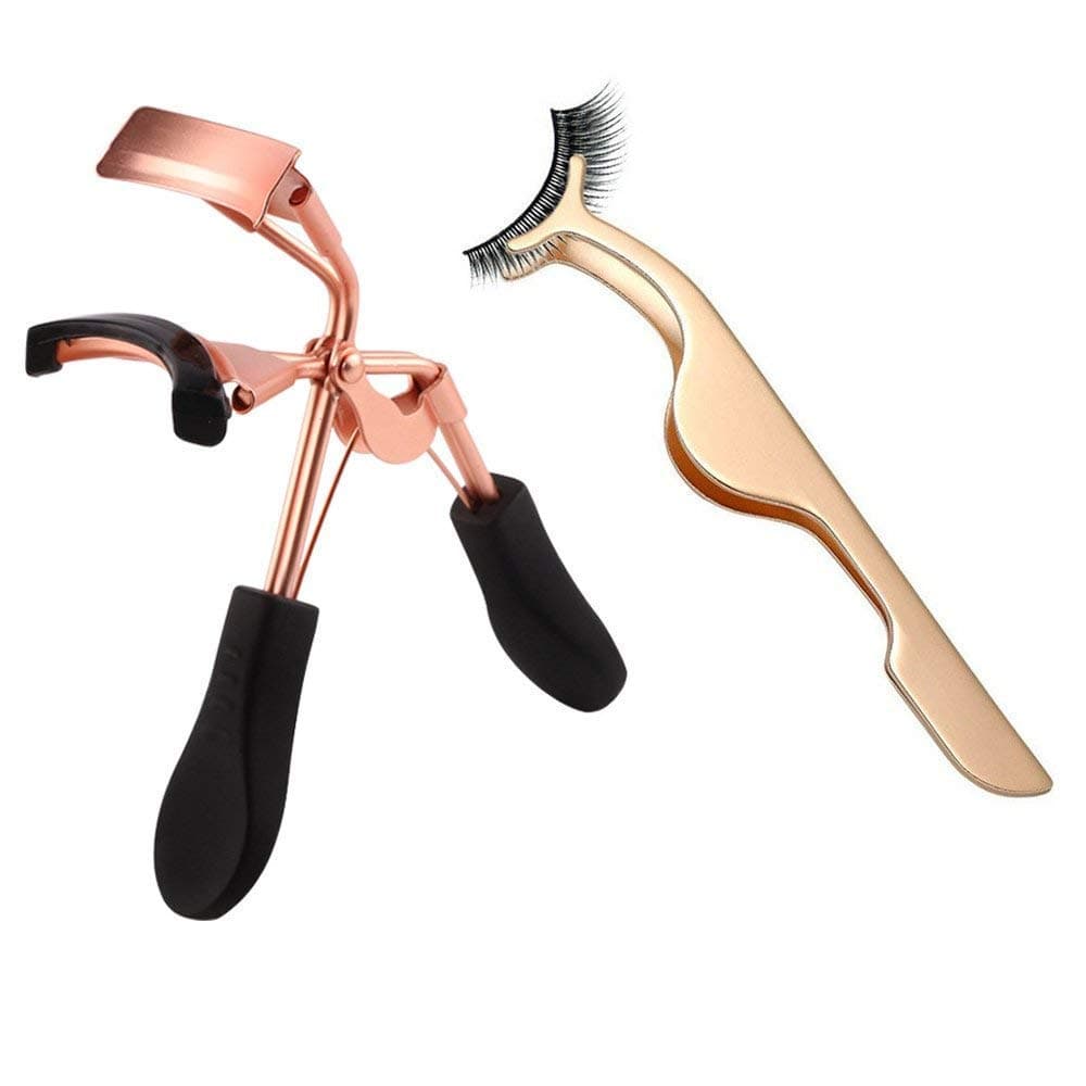 Eyelash Curler, Zarsson Professional Makeup Lash Curling Tool False Eyelashes Applicator Tweezer with 180 Degree Pinching & Pulling Free, Spring And Anti-Slip Handle for Big Small Eye Fake Eyelash