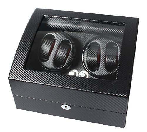 Mount Tibet Top Quality Mute Motor 4+6 Automatic Black Carbon Fiber Watch Winder