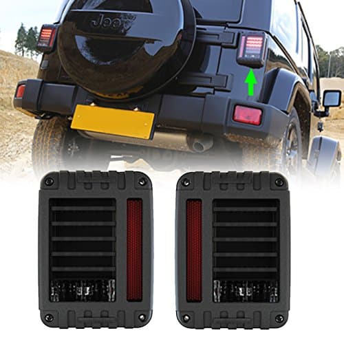 2X Plug &amp; Play LED Brake Tail Lights Bulb For 07-15 Jeep Wrangler JK Rear Turn Singal Reverse Conversion Lights Assembly