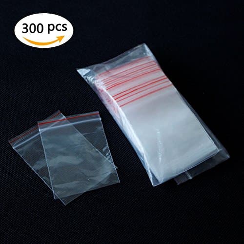 Zipper Poly Bags Ziplock Poly Bag Self 6 Lock Zipper Reclosable Plastics Bags 2"x3" 300 pcs