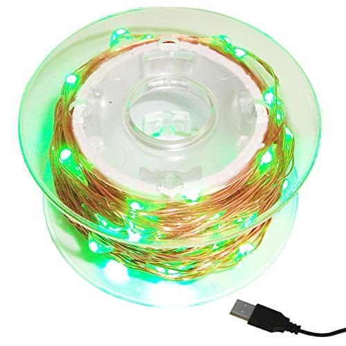 Coyore String Lights,USB LED Copper Wire String Lights 33ft 100 LEDs Flexible Starry String Lights Waterproof Fairy Lights for Indoor, Outdoor, Garden, Patio, Wedding,Party, Xmas (Green)
