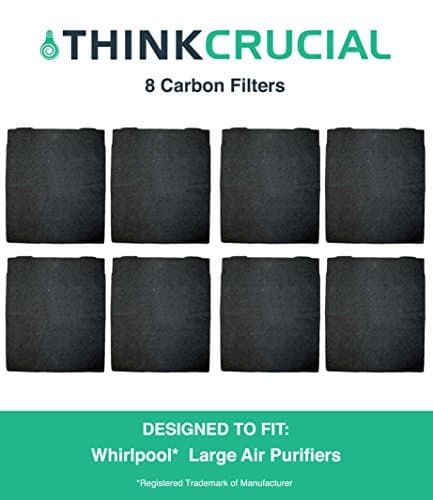 Crucial Air Replacement Carbon Air Filter - Compatible with Whirlpool Part # 8171434K, 8171434, Kenmore 83378, Fits Air Purifier Model Kenmore 295 Series, Whirlpool AP300, AP350, AP450, AP510 (8 Pack)