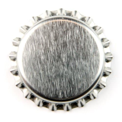 100 Bottle Caps for Crafts, Silver Color by Annie Howes