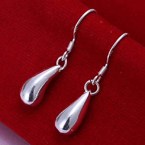 925 silver plated earings little water drop