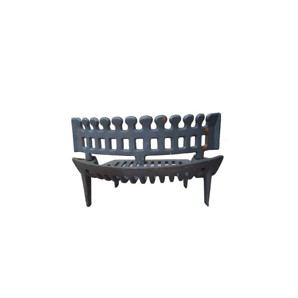 Heavy Duty Round Bow Fire Grate with Coal Guard for 16" Fireplace Openings