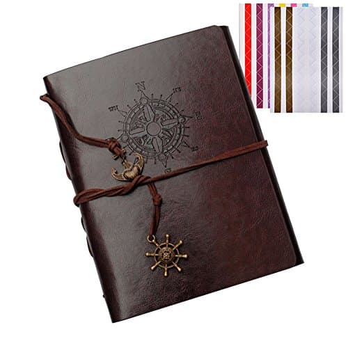 Forusky 60 Pages 21.8 x 18.5 cm Retro DIY Scrapbook Instant Lover Recording Album,Baby Growing Album,Wedding Anniversary Album,Traveling Record Book - Coffee