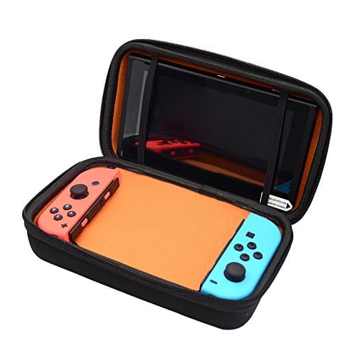 Switch Bag, EVA Hard ShellTravel Carrying Protective Storage Case for Nintendo Switch With 10 Game Card Slots (Black)