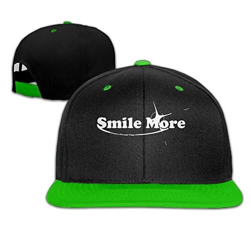 Unisex Smile More 1-1 Adjustable Hip Hop Flat Brim Baseball Caps, Snapback Hats