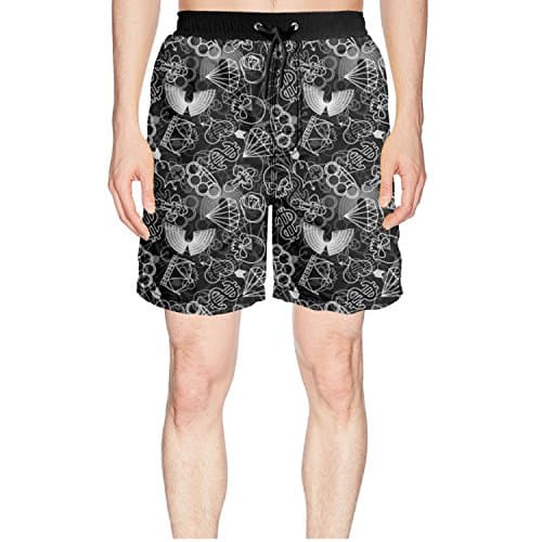 Unique Skull and Brass Knuckles Quick Dry Man's Shorts for Beach