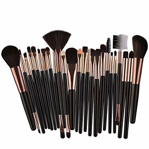 QiHorr TM 25pcs Makeup Brushes Set Foundation Blending Blush Eye Shadow Brow Lash Fan Lip Face Make Up kabuki Brush Beauty Tool Kit [Hf]