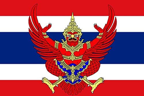 Etaia 7 x 10 cm (Medium Size) Car Sticker Flag of Thailand with Emblem Goddess Thai Countries Sticker Motorcycle