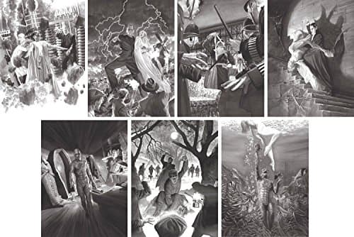 Universal Monsters Matched Numbered Set of 7 by Alex Ross - Hand-Signed Limited of 50 - Giclees on Canvas - NEW 28x21 with COA - Officially Licensed and Published by Universal Pictures