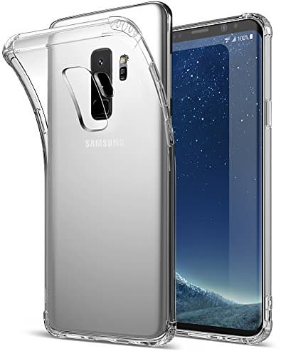 Galaxy S9 Plus Case, Exact Design Crystal Clear Reinforced Corners TPU Bumper Cushion Flexible Soft Gel TPU [Corner Protection] [Thin Slim Fit] Case for Samsung Galaxy S9 Plus (2018)