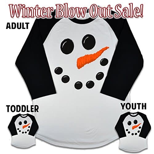 Snowman Face Raglan - Tees2urdoor - 3XL