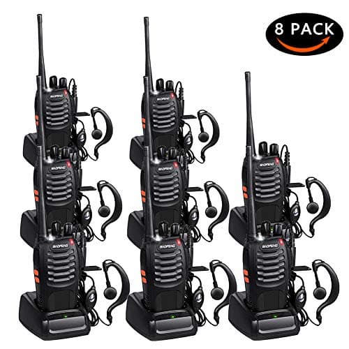 Walkie Talkies Long Range Rechargeable Two Way Radios with Charger Original Earpieces(8 pack)