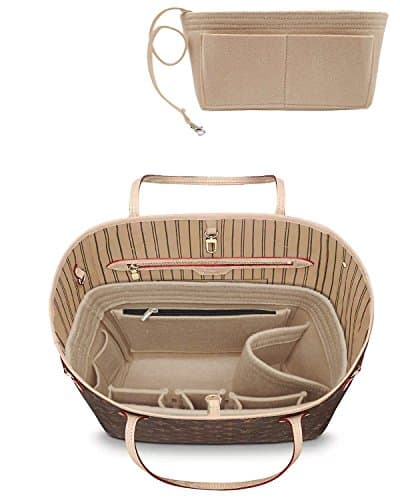 YOOXI Inner Zipper Pocket Felt Insert Bag Organizer Bag In Bag For Handbag with Key Chains