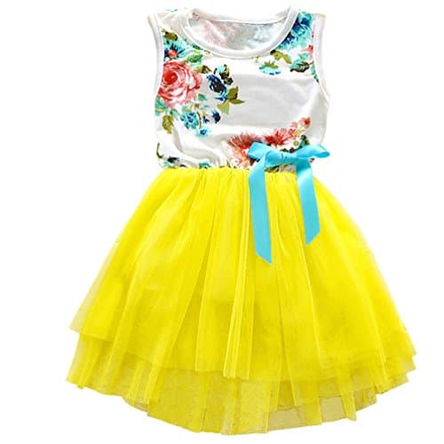 Csbks 1 2 3 4 5 Years Kid Girls Cute Floral Sundress Tulle Tutu Skirt Tank Dress