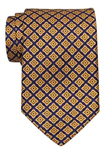 Stefano Ricci Navy Gold Medallion Tie