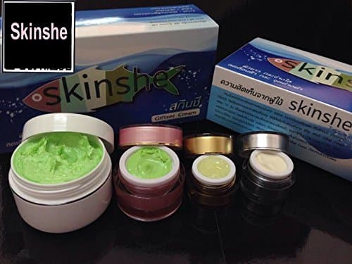 Gift Set : 1 Set X 7 Days Result 4 in 1 Set Shinete Skinshe Cream Pack Whitening Lightening Reduce Dark Spot Melasma[Get Free Tomato Facial Mask]J726