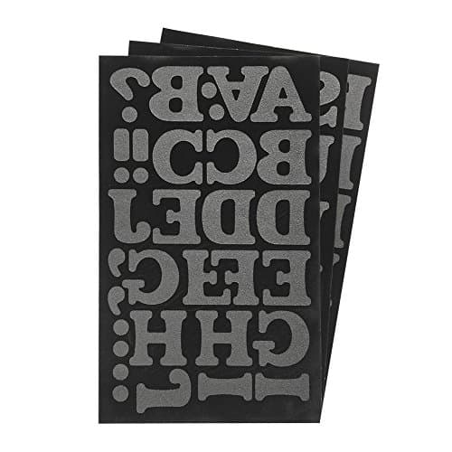 Magfok Iron on Black Letters Transfer 1-1/2-Inch, 3 Sheet