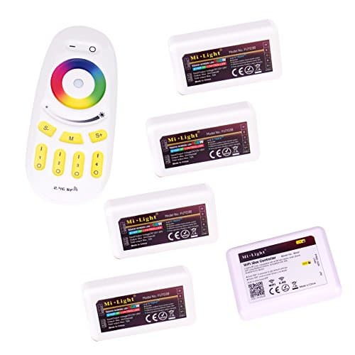 4 X 2.4G 4-Zone LED RGBW Mi Light Controller + RF Touch Remote + WiFi ibox 2 for RGBW RGBWW LED Strip 5050 3528 DC12V-24V TARGOPOP