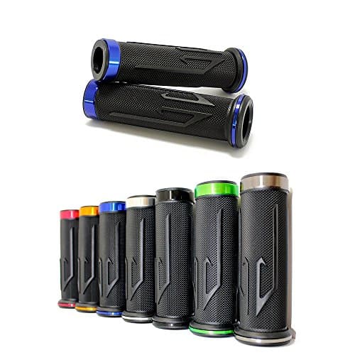 Universal Motorcycle Rubber Gel Hand Grips for 7/8" Handlebars Honda Suzuki Yamaha(Blue)