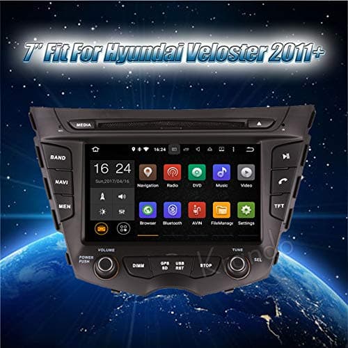 Car Radio Krando ANDROID 7.1 Car Radio NAVIGATION SYSTEM for HYUNDAI VELOSTER 2011 2012 2013 2014 + DVD PLAYER MULTIMEDIA