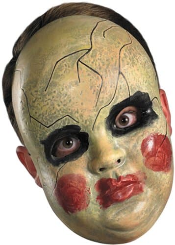 Smeary Baby Doll Face Mask Costume Accessory