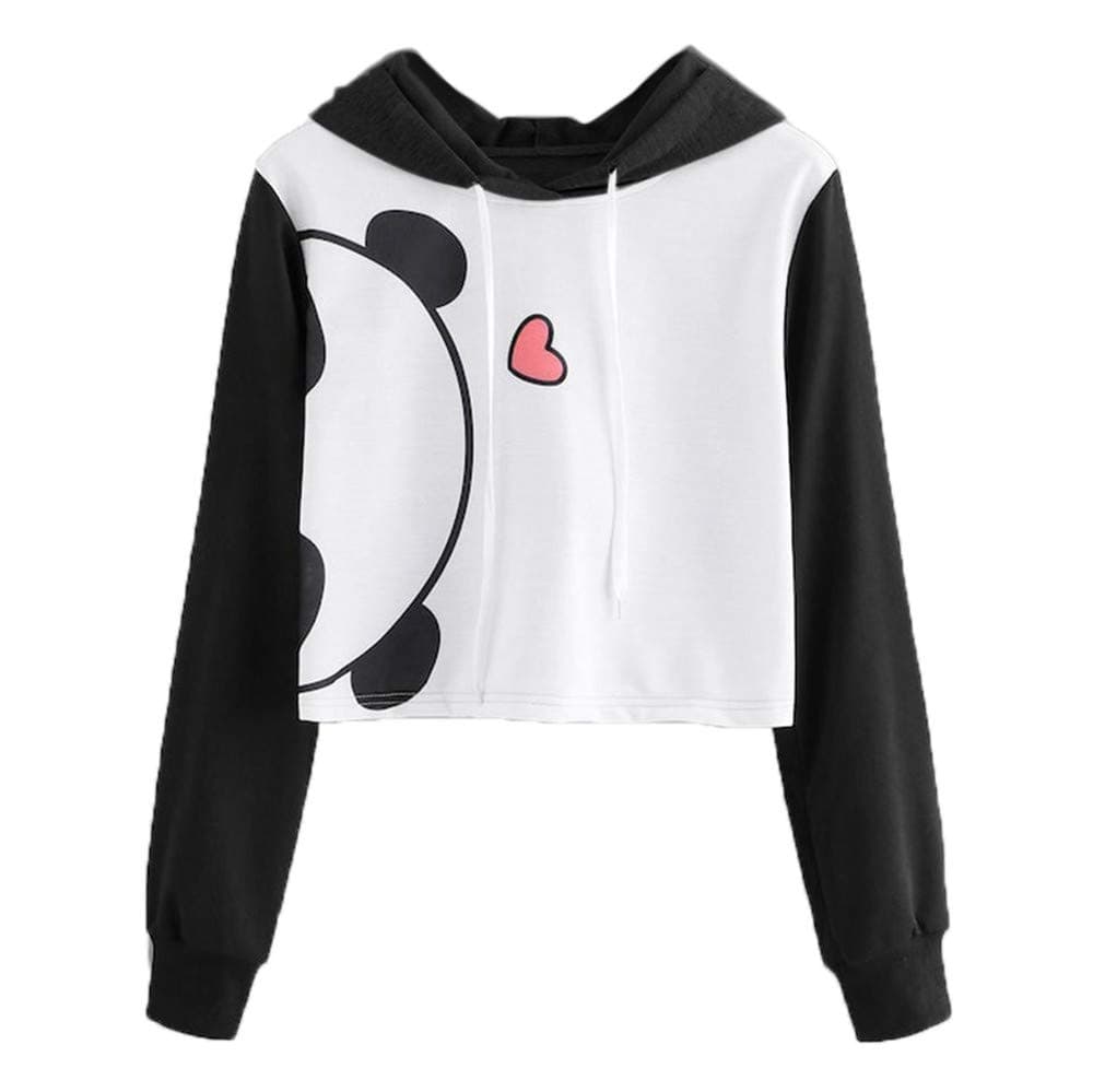Women Sweatshirt Girl Plus Size Patchwork Long Sleeve Jumper Pullover Tops