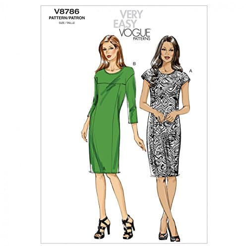 Vogue Ladies Easy Sewing Pattern 8786 Panelled Dresses