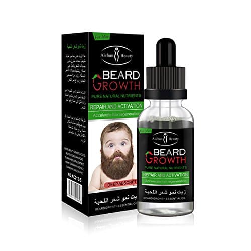 WMFL 1Pcs Men's Beard Growth Solution Gentle Maintenance Hair Growth Beard Growth Essential Oil O