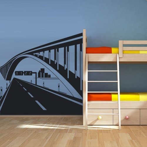Wall Vinyl Sticker Decals Decor Art Bedroom Design Mural Bridge City Poster Town USA (Z2293)
