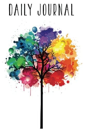 Daily: Journal Tree Vector Lined Journal 6x9 365 Pages(for Gift)Colorful Daily diary
