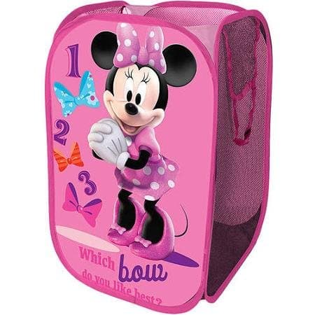 Disney Minnie Mouse Square Hamper With Steel Pop Up Frame and Easy to Clean