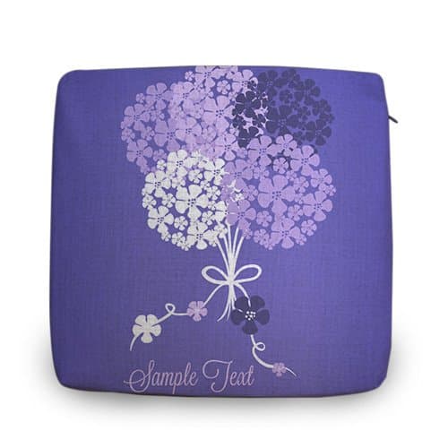 JessPad Sample Jext Chair Cushion, Geometric Pattern Chair Pad, Dining Chair Pad 18" X 18" - Purple