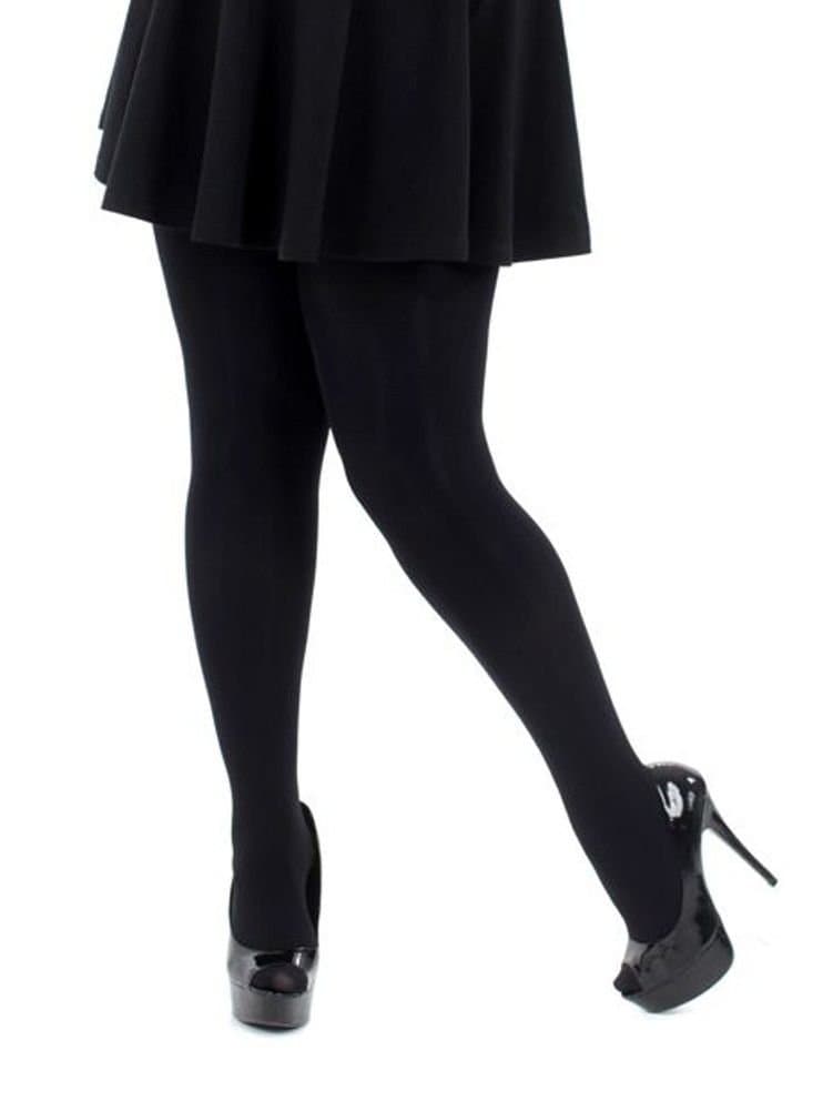 120 DENIER OPAQUE CROTCHLESS OPEN CROTCH TIGHTS ONE SIZE XL XXL XXXL PAMELA MANN