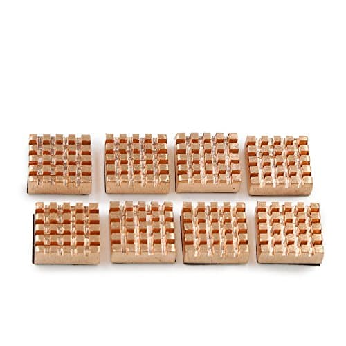 8-Pieces 13mm12mm Adhesive Back Copper Heatsink For VGA GPU DDR3 RAM Memory Chipset Cooling