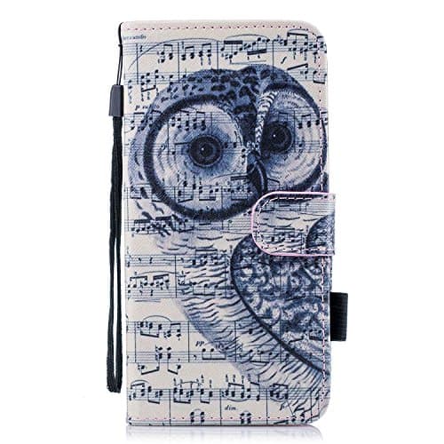 Galaxy S9+ Case, for [S9 Plus] MerKuyom [Wrist Strap] [Kickstand] Premium PU Leather Wallet Pouch Flip Cover Case for Samsung Galaxy S9 Plus / S9+, W/Stylus (Owl Music Sheet)