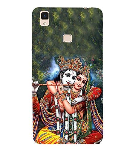Fiobs Designer Back Case Cover for Vivo V3 Max (Radha Krishna Hindu God)