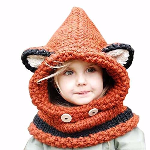 2016 Korean VersiOn Of The Fall And Winter Warm Hat Neck Scarves Wool Knit Cap Cute Baby Girl Child Hood Hooded Scarf Beanie Hat
