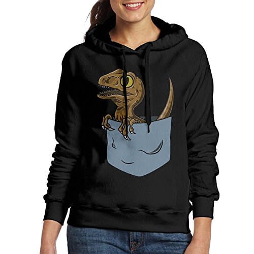 DE4K Pocket Raptor 2017 New Funny Printed Women's Pullover Hoodie