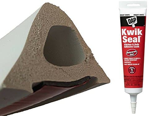 Collapsible Threshold Water Dam with Round End Caps & Adhesive (66")