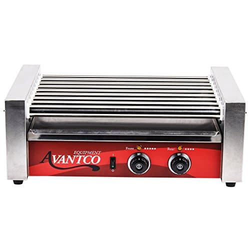 Avantco RG1824 Hot Dog Roller Grill - 9 Rollers - 24 Hot Dog Capacity (120V)