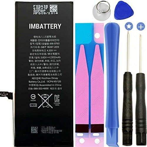 Replacement Battery for iPhone 6 - Model A1549, A1586, A1589 - Long Lasting with Complete Repair Tools Kit Set and Adhesive Tape Stripe - [24-Months]