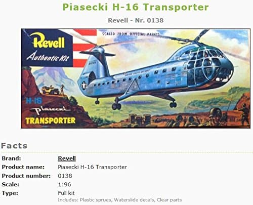 1/96 Piasecki H-16 Transporter Helicopter REVELL-0138