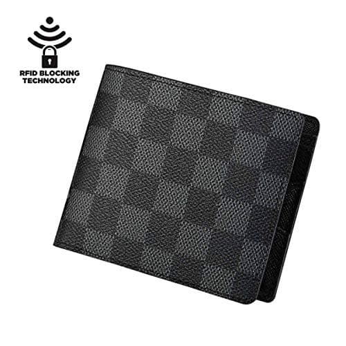 Men's Leather RFID Blocking Designer Slim Bifold Wallet
